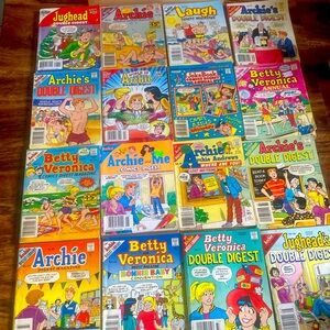 Lot A -16 Archie comic books - new and vintage